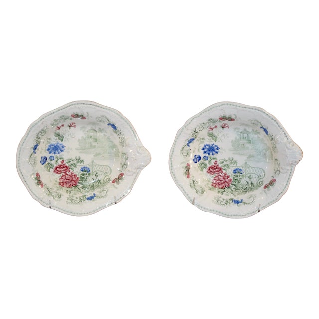 19th C Pair of Shaped Dishes For Sale