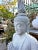 Vintage Sitting Stone Garden Buddha Statue For Sale - Image 9 of 9