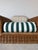 1970s Vintage Coastal Organic - Rattan Armchair With Rolled Arms & Striped Cushions For Sale - Image 9 of 15