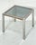 French French Modern Square Low Side Table of Chrome and Brass With Smoked Glass Top For Sale - Image 3 of 9