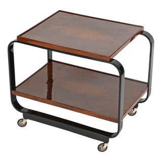 Serving Bar Cart in Walnut by Gino Maggioni, 1930s For Sale