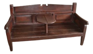 19th Century Oak Station Bench