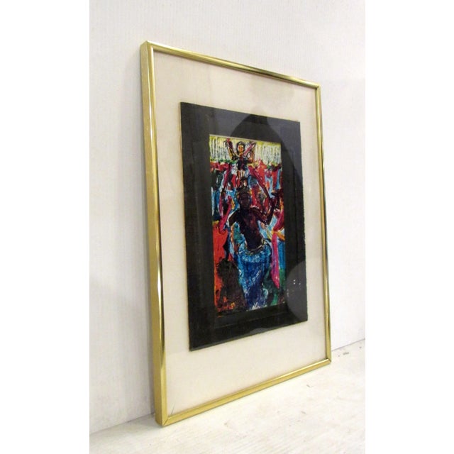 Mid 20th Century Vintage Framed Dancer Print For Sale - Image 5 of 9