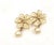 Contemporary Chanel Gold CC Lace Flower Pearl Dangle Clip on Earrings, A Pair For Sale - Image 3 of 5