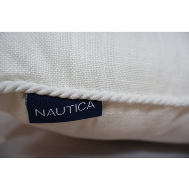 Textile Pair of Nautica Embroidered Lobster Lumbar Pillows For Sale - Image 7 of 7