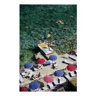 Slim Aarons, Porto Ercole Beach, Limited Edition Estate Stamped Photographic Print, 1980s For Sale