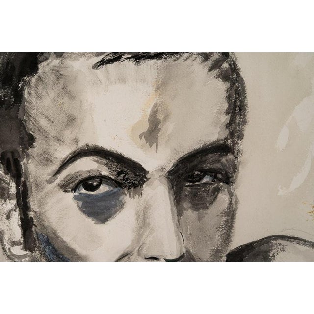 Unknown, Depicting a Mans Face, 20th Century, Paper For Sale - Image 4 of 10