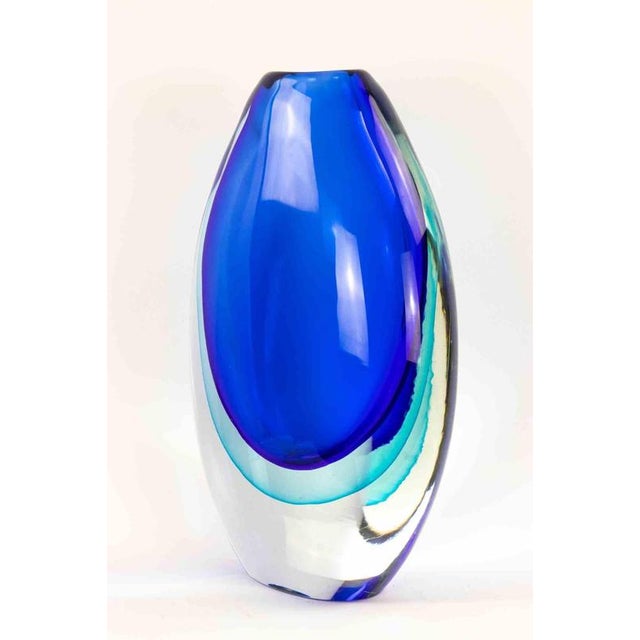 Flavio Poli Vintage Sommerso Murano Glass Vase, Italy, 1970s For Sale - Image 4 of 5