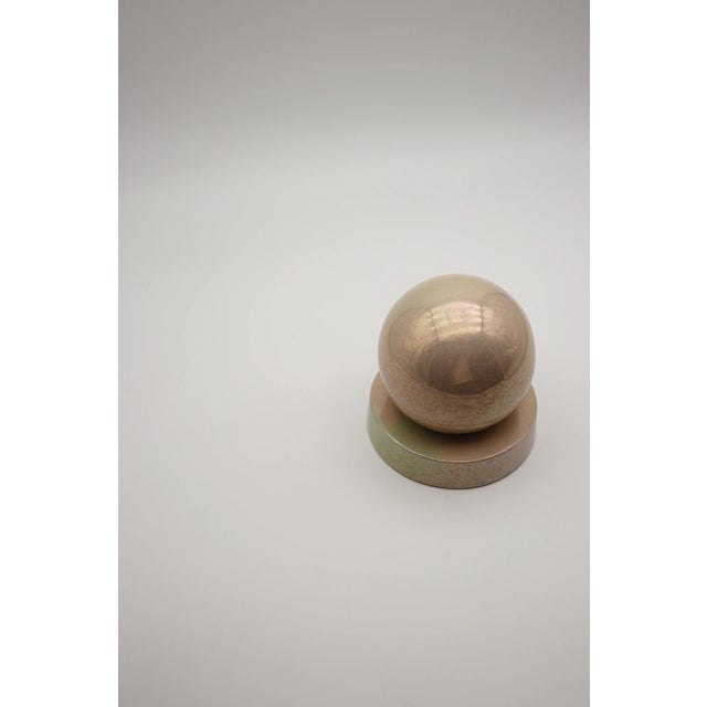1990s 1990s François Châtain Earthenware Decorative Ball With Base, French For Sale - Image 5 of 12