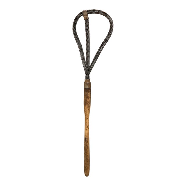 Antique Wood Woven Metal Rug Beater Herkules For Sale