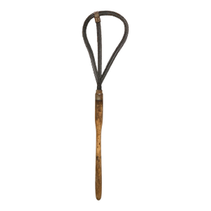 Antique Wood Woven Metal Rug Beater Herkules