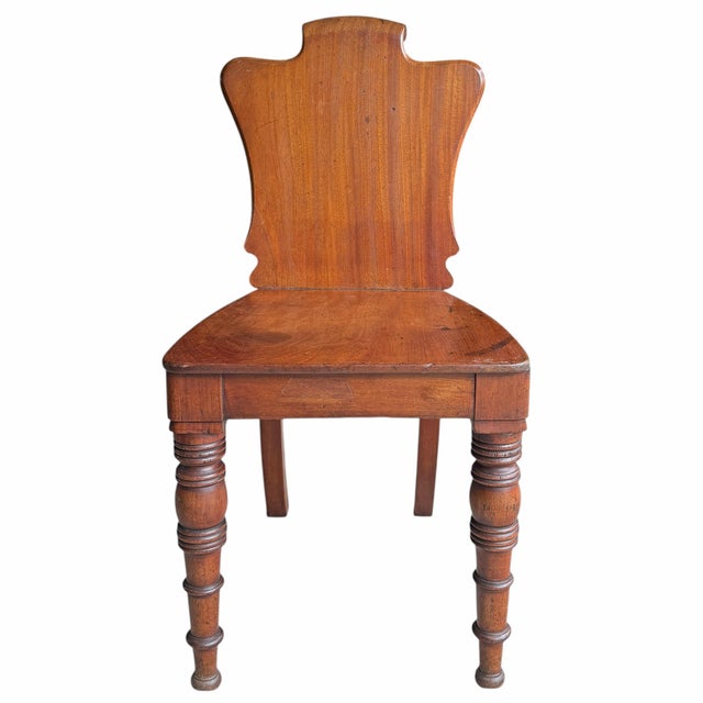 Early 19th Century Pair of 19th Century Georgian Hall Chairs For Sale - Image 5 of 17
