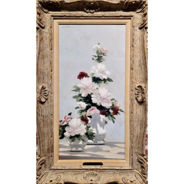 Andre (Gittelson) Gisson -Still Life of Wild Roses -Oil Painting For Sale - Image 11 of 11