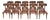 Klismos Style Solid Walnut Dining Chairs -Set of 10 For Sale