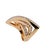 Early 21st Century Diamond Channel Set Line Geometric Wave Unique Statement 18 Karat Rose Gold Ring, Size 7 For Sale - Image 5 of 18