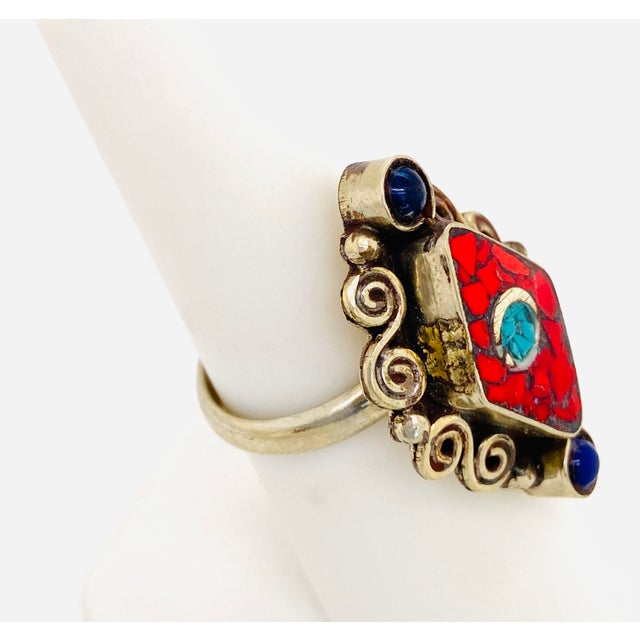 This handcrafted Berber ring is a bold statement of tribal elegance and bohemian flair. Made from sterling silver, its...