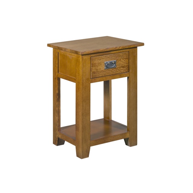 Brown Mission 1-Drawer Nightstand – Michael's Cherry For Sale - Image 8 of 9