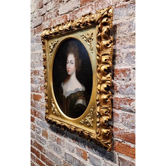 17th Century Portrait of a Aristocratic Woman - Oil Painting For Sale - Image 9 of 11
