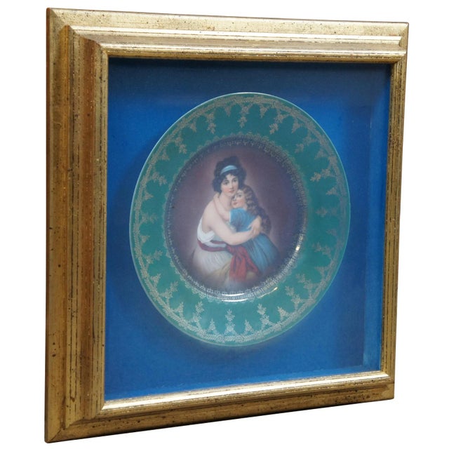 Victorian Antique Hutschenreuther Royal Vienna Porcelain Portrait Plate Le Brun Beehive For Sale - Image 3 of 12