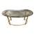 Vintage Hollywood Regency Brass and Kidney-Shaped Glass Writing Desk For Sale