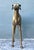 Brass Vintage Monumental Brass Greyhound For Sale - Image 8 of 16