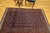 Vintage Baluch Tribal Area Rug in Allover Geometric Pattern in Navy Blue, Brown, Dark Red For Sale - Image 9 of 18