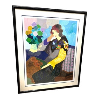 1980s Itzchak Tarkay Signed Serigraph "Contemplation" Limited 181/350 For Sale