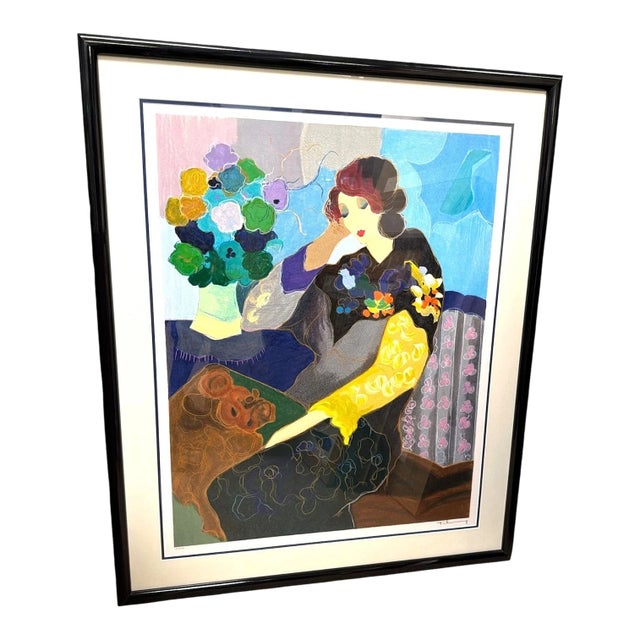 1980s Itzchak Tarkay Signed Serigraph "Contemplation" Limited 181/350 For Sale