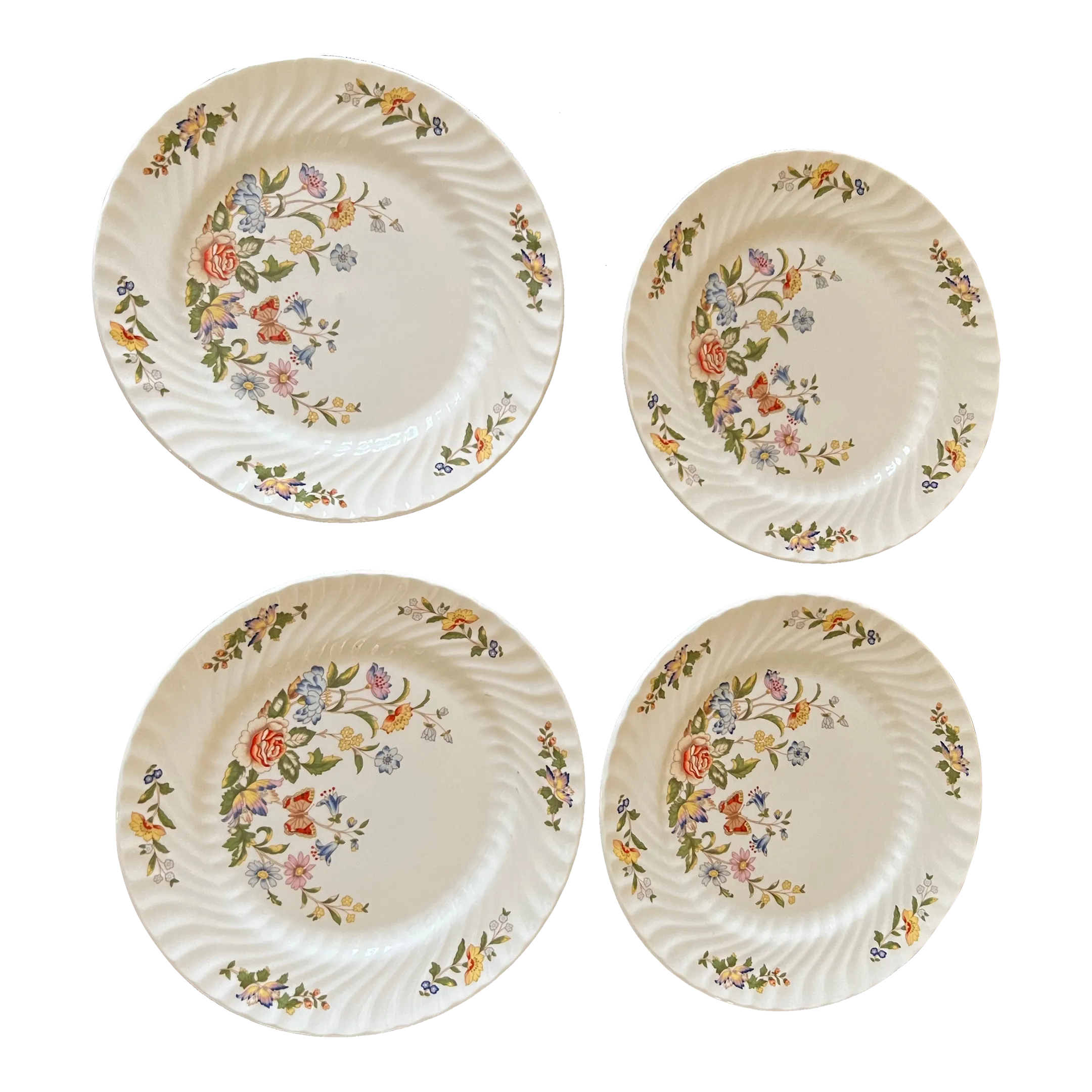 Late 19th Century Aynsley Cottage Garden Swirl Fine Bone China