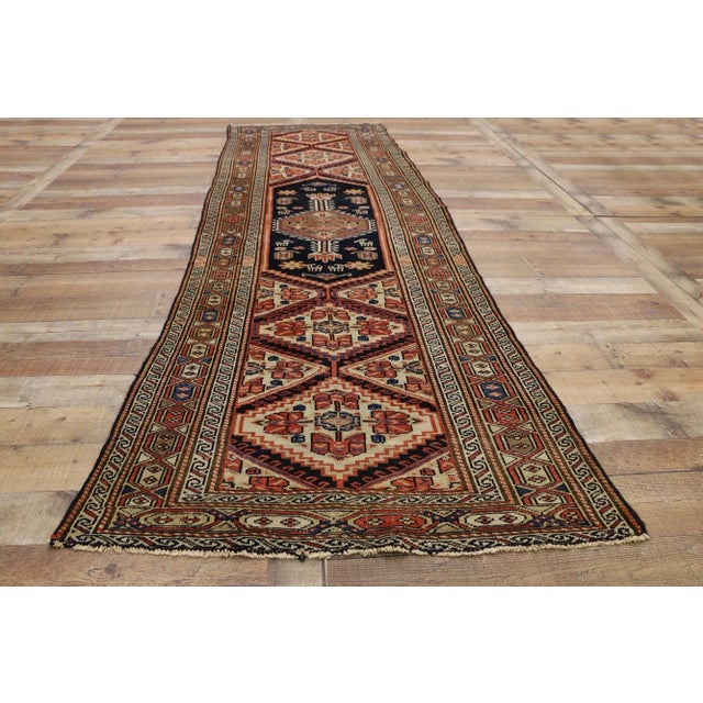 Textile Antique Persian Malayer Hallway Runner - 03'04 X 11'01 For Sale - Image 7 of 10