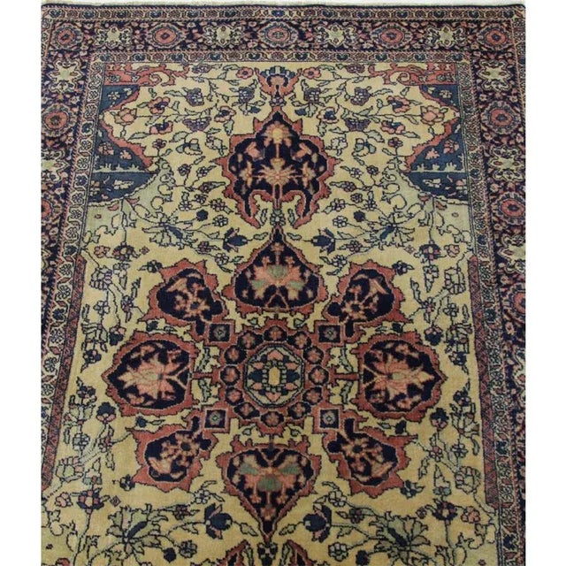 Ivory Handwoven Sarouk Farahan Style Area Rug 3’0″ X 5’0″ For Sale - Image 8 of 10