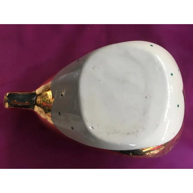 1950s Gold-Plated Ceramic Container from Grand Lux, Belgium, 1950s For Sale - Image 5 of 12