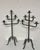 Pair of large wrought iron candlesticks circa 1950.