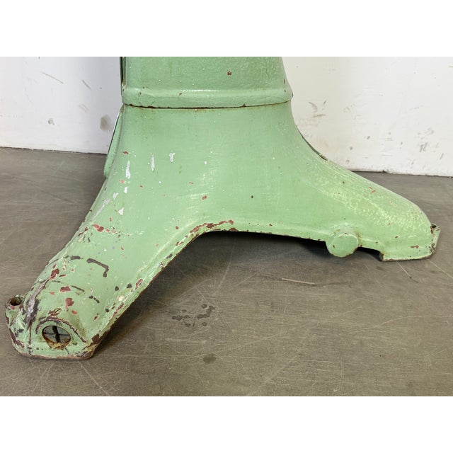 Industrial Green Cast Iron Table, 1960s For Sale - Image 9 of 18