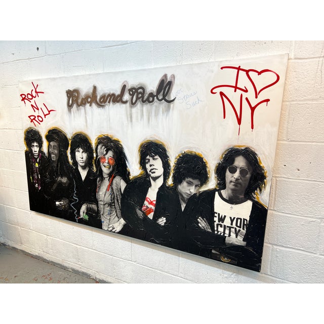 Celebrate the energy and enduring influence of rock & roll with Rock & Roll Legends No. 2, a vibrant mixed-media pop art...