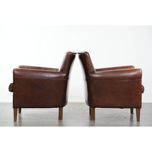 Vintage Sheepskin Club Chairs, Set of 2 For Sale - Image 4 of 18