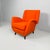 Italian Mid-Century Modern Orange Fabric and Wood Armchair, 1950s For Sale - Image 4 of 18
