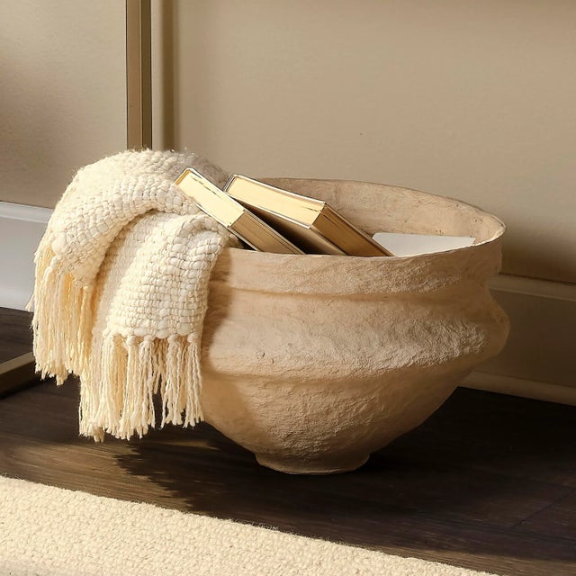 Jamie Young Landscape Large Bowl in Cream For Sale In Los Angeles - Image 6 of 6