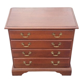 Chippendale 4-Drawer Mahogany Bedside Commode Chest of Drawers For Sale
