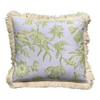 Brunschwig Coastal Toile Decorative Pillow With Down Feather Insert For Sale