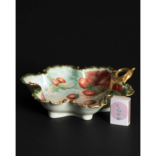 Hand-Painted Porcelain Strawberry Bowl from Rosenthal Monbijou, Germany, 1900 For Sale - Image 10 of 11