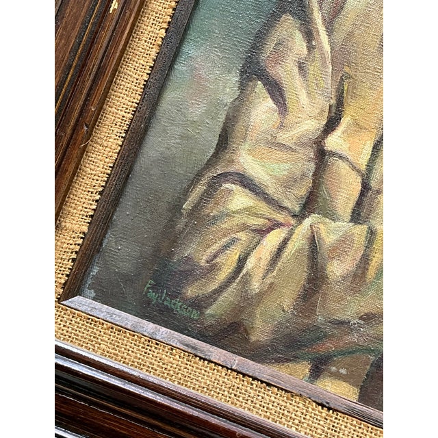 Vintage Framed Figurative Portrait Painting For Sale - Image 12 of 12