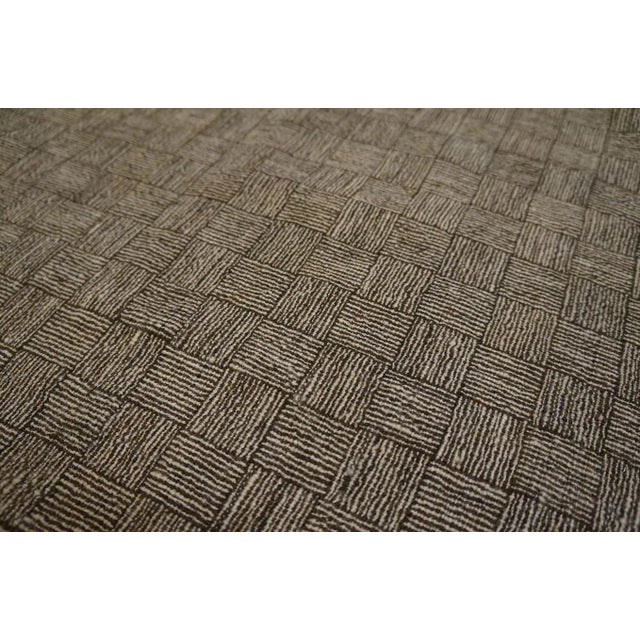 1920s Multi Geometric Modernist Antique Shawl Rug 5' 6'' X 5' 8'' Wool Knotted Carpet For Sale - Image 4 of 9
