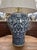 Chinoiserie Contemporary Ralph Lauren Blue and White Ikat Oversized Large Temple Jar Lamp For Sale - Image 3 of 6