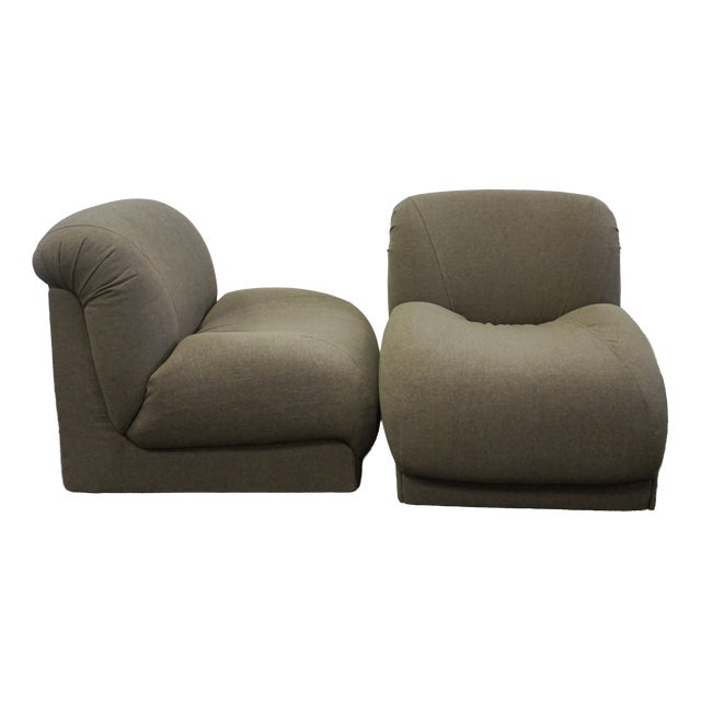 Vintage Italian Chairs by Doimo Salotti, 1970s, Set of 2 For Sale