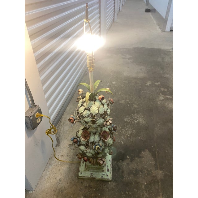 1960s Tole Painted Metal Table Lamp For Sale - Image 11 of 12