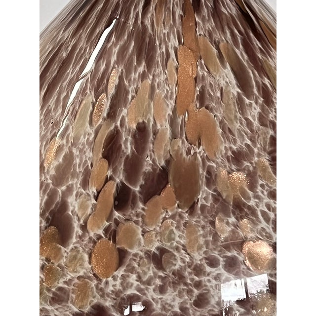 Vintage Murano Style Handblown Pink Glass Bottle Vase For Sale - Image 10 of 17