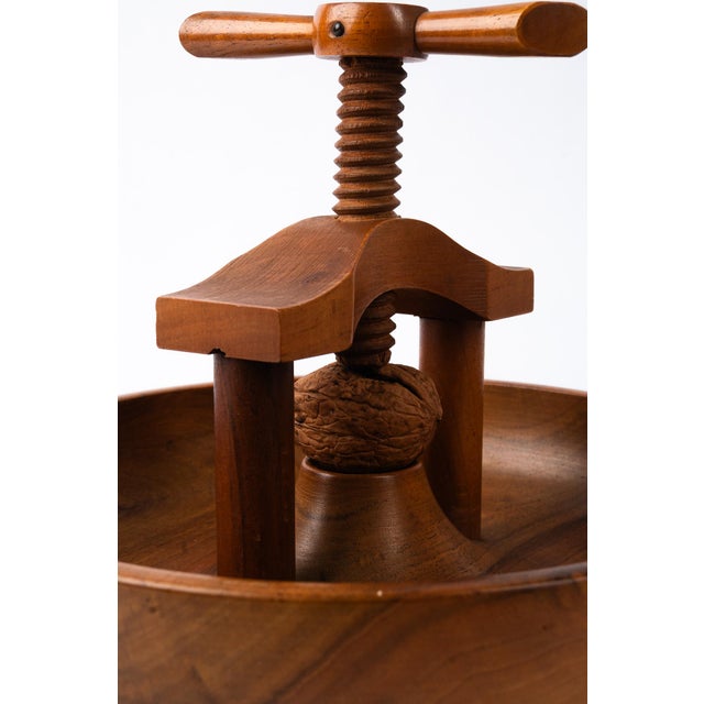 Vintage Nutwood Nutcracker with Bowl, 1950s For Sale - Image 15 of 16