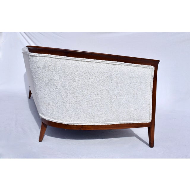 Curved Back Walnut Sofa Attributed to Erwin Lambeth For Sale - Image 11 of 12