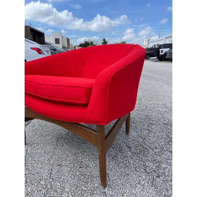 Mid Century Barrel Chair by Lawrence Peabody For Sale - Image 10 of 10